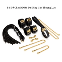 Bộ đồ chơi bạo dâm BDSM 100% da thật mạ vàng 24k - đẳng cấp đồ chơi quý tộc