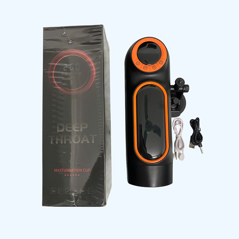 Máy thủ dâm âm đạo hít tường Deep Throat rung rên thụt co bóp tỏa nhiệt kết hợp màn hình hiển thị LED
