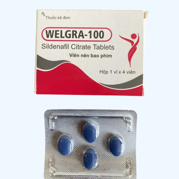 Thuốc cường dương nam Welgra 100mg 4 viên Ấn Độ