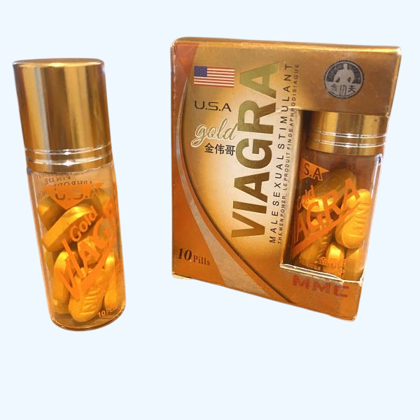Thuốc uống tăng cường dương nam Viagra Gold USA hộp 10 viên