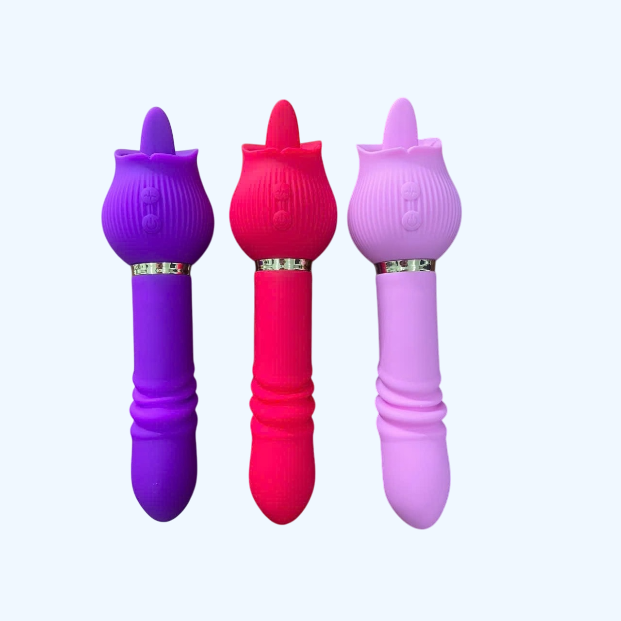 Chày rung thụt lưỡi liếm hoa hồng kích thích điểm G