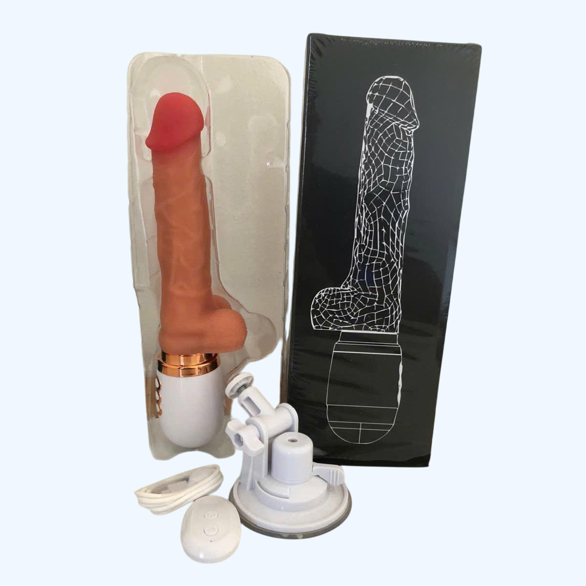 Sextoy nữ dương vật giả gắn tường rung thụt ngoáy nhiệt nhiều chế độ