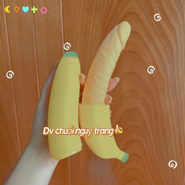Dương vật giả cầm tay ngụy trang trái chuối rung nhiều chế độ