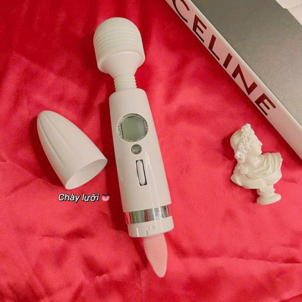 Chày rung lưỡi liếm kết hợp màn hình LCD hiển thị tốc độ 