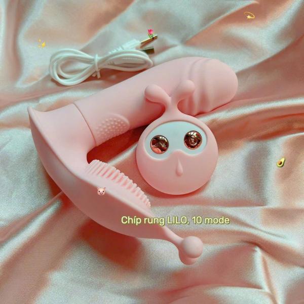 Chíp rung Lilo hình dương vật điều khiển từ xa massage điểm G 