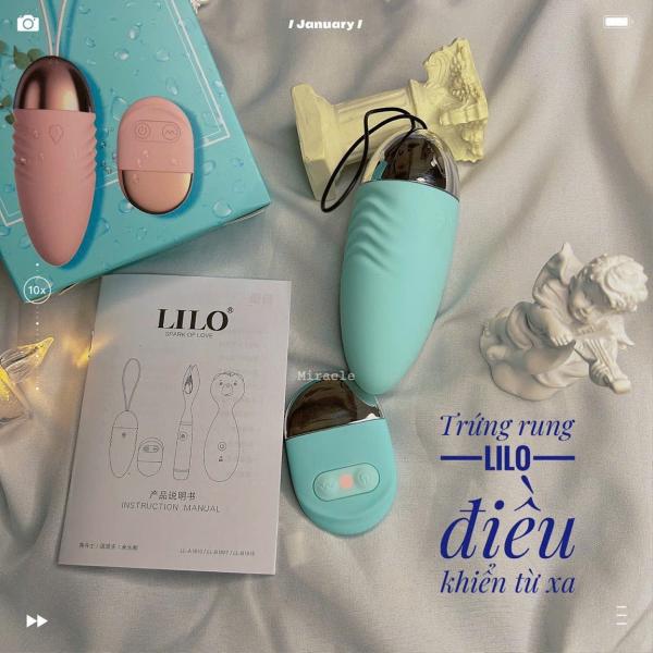 Trứng rung tình yêu Lilo rung 12 chế độ có remote điều khiển 