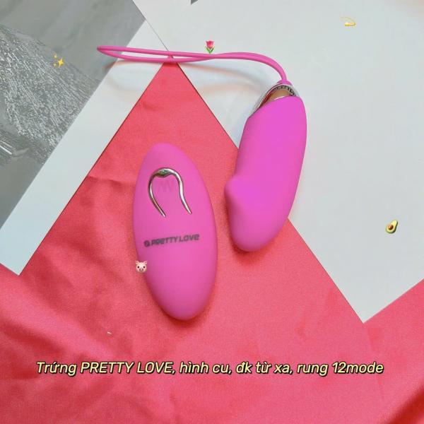 Trứng rung hình cu Pretty Love điều khiển từ xa rung 12 chế độ 