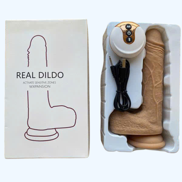 Dương vật giả hít tường Real Dildo rung thụt tỏa nhiệt cao cấp có điều khiển 