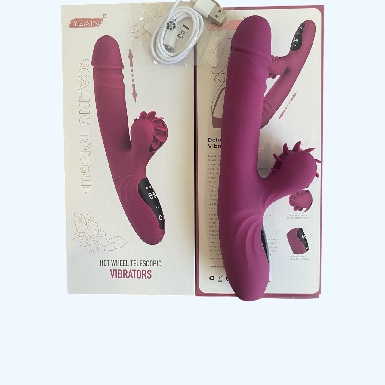 Mua Dương vật giả cầm tay Yeain rung thụt nhiệt kết hợp lưỡi liếm màn hình cảm ứng 