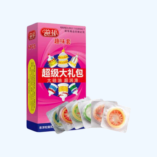 Bao cao su gân gai lớn Gunbo hộp 6 cái