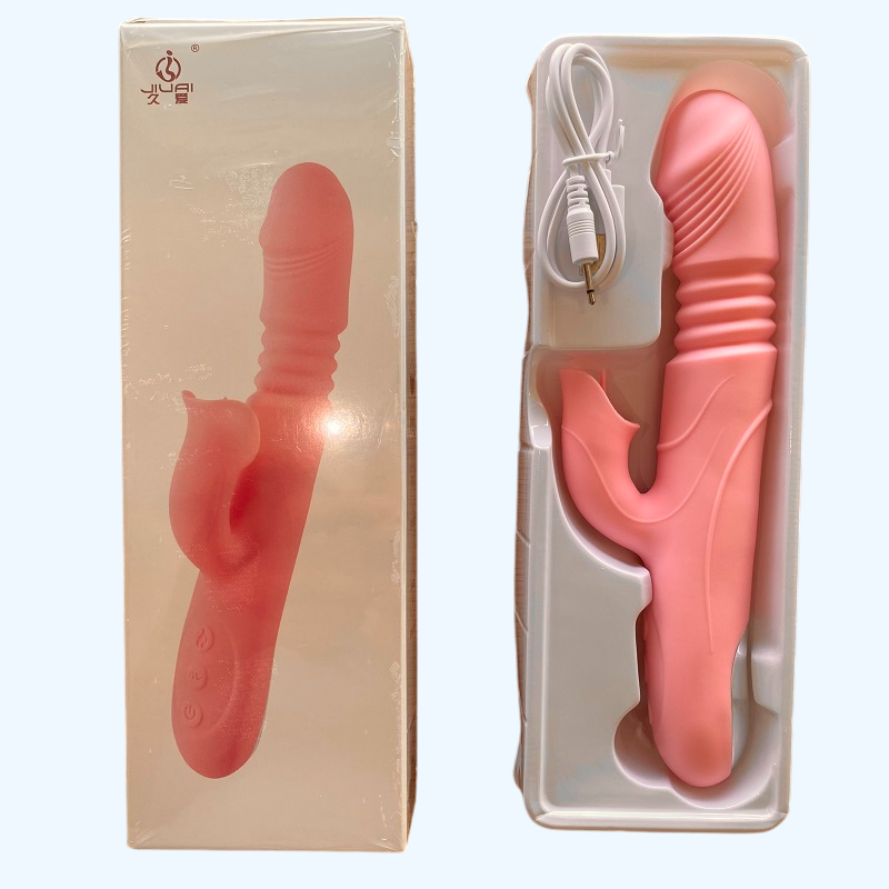 Dương vật giả Jiuai rung thụt tỏa nhiệt ấm kết hợp lưỡi liếm massage cho nữ 