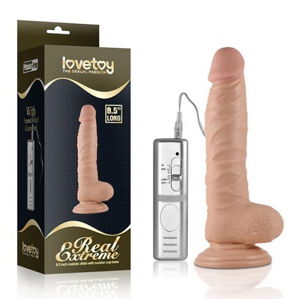 Dương vật giả hít tường Lovetoy Real Extreme  8.5 inch rung cực mạnh có điều khiển Hà Nội 